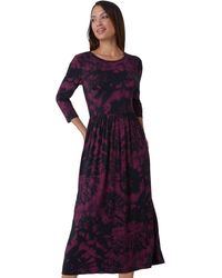 Roman - Tie Dye Pocket Stretch Midi Dress - Lyst