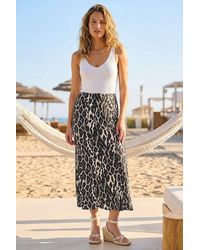 Roman - Animal Print Stretch Maxi Skirt - Lyst