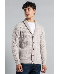 Tokyo Laundry - Shawl Neck Cable Knit Cardigan - Lyst