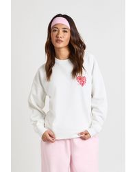 Boohoo - Self Care Era Printed Oversized Sweatshirt - Lyst