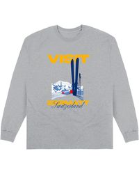 Park Fields - Pierce Archive Visit Zermatt Graphic Sweatshirt Light Heather - Lyst