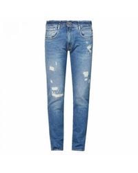 Replay - Men's Anbass Aged Eco 10 Years Slim Fit Jeans In Blue - Lyst