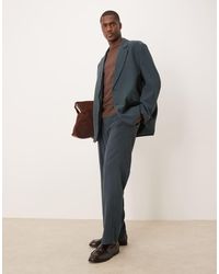 ASOS - Elasticated Straight Leg Suit Trousers - Lyst