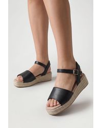 Boohoo - Extra Wide Fit 2 Part Flatform Wedges - Lyst