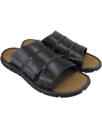 Dunlop - Summer Beach Leather Slip On Slippers - Lyst