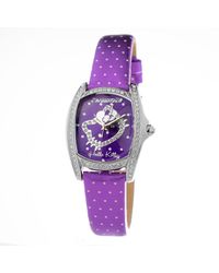 Chronotech - Purple Leather Watch - Lyst