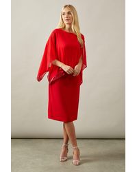 Wallis - Petite Occasion Sequin Overlay Formal Midi Dress - Lyst
