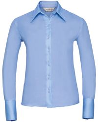 Russell - Collection Ladies/ Long Sleeve Ultimate Non-Iron Shirt (Bright Sky) - Lyst
