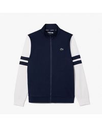 Lacoste - Zip-Up Stretch Interlock Tennis Sweatshirt - Lyst