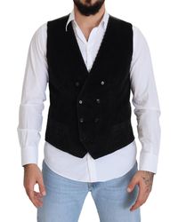 Dolce & Gabbana - Corduroy Waistcoat Double Breasted - Lyst