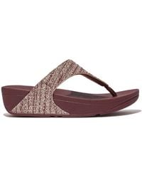Fitflop - Lulu Shimmerweave Toe-Post Sandals - Lyst