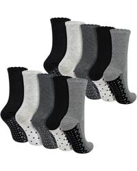Sock Snob - 10 Pairs Ladies Lace Effect Footbed Socks - Lyst