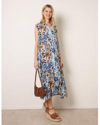 Blue Vanilla - V Neck Loose Fit Maxi Dress - Lyst