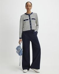 River Island - Wide Leg Trousers Tailored Cotton - Lyst
