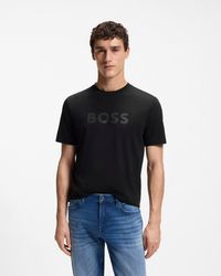 BOSS - Regular Fit Short Sleeve Logo Detail T-Shirt - Lyst