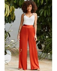 Sosandar - Plisse Wide Leg Trousers - Lyst