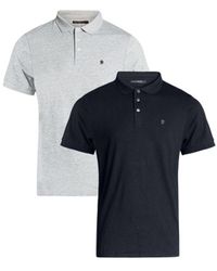 French Connection - 2 Pack Short Sleeve Polos Cotton - Lyst