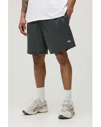BoohooMAN - Regular Fit Striped Script Short - Lyst