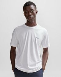 BOSS - Tee Stretch Cotton T-Shirt With Contrast Logo Nos - Lyst