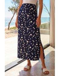 Roman - Spot Print Stretch Maxi Skirt - Lyst
