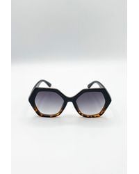 SVNX - Oversized Rounded Angular Sunglasses - Lyst