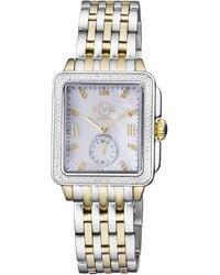 Gv2 - Bari Swiss Quartz Diamonds Mother Of Pearl Dial Two Tone Stainless Steel Watch - Lyst