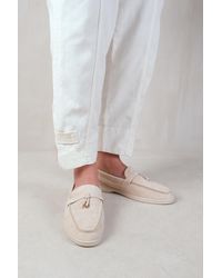 Where's That From - Wheres 'Pegasus' Wide Fit Slip On Trim Loafers With Accessory Detailing - Lyst