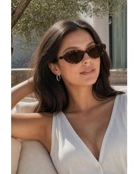 SVNX - Cat Eye Metal Side Detail Sunglasses - Lyst