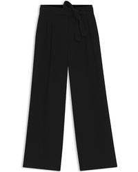 BOSS - Tapiana Solid Patterned Wide Leg Trousers - Lyst
