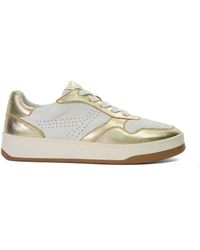 Dune - Ladies Edgerton - Contrast Panel Lace-up Trainers Leather - Lyst