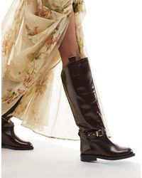 ASOS - Edition Premium Leather Over The Knee Riding Boots - Lyst