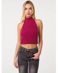Pink Vanilla - Sparkle Halter Neck Top - Lyst