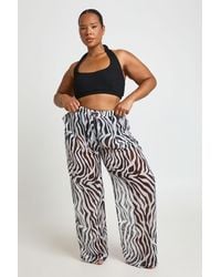 Boohoo - Plus Chiffon Beach Trouser - Lyst
