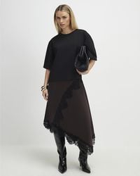 River Island - Maxi Dress Petite Lace Hybrid T-Shirt - Lyst