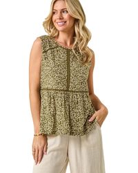 Roman - Petite Floral Print Trim Vest Top - Lyst