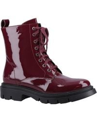 Hush Puppies - Rhea Leather Bordeaux Boots - Lyst