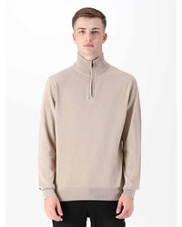 Luke 1977 - Jacob 1/4 Zip Knitted Jumper - Lyst