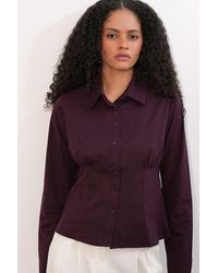 Bigdart - Fitted Poplin Button-Up Short Shirt - Lyst