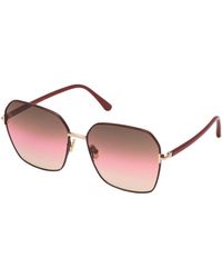 Tom Ford - Ft0839 69F Claudia-02 Shiny Bordeaux Sunglasses - Lyst