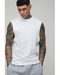 BoohooMAN - Tall Regular Fit Basic Drop Armhole Tank - Lyst
