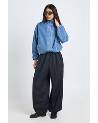 Boohoo - Tall Poplin Low Rise Hareem Trousers - Lyst