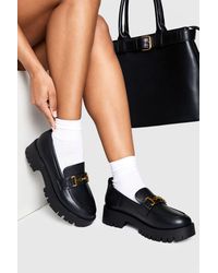 Boohoo - Wide Fit Chunky Hardware Loafer - Lyst