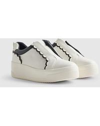 River Island - Trainers Scallop Trim Slip On Sneakers - Lyst