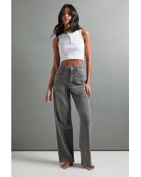 Boohoo - The Tall High Waist Straight Leg Jean - Lyst