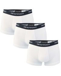Armani - 3-pack Core Logo Boxershorts Voor In Wit - Lyst