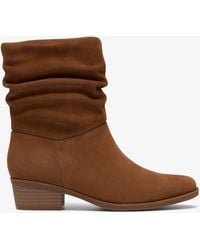 Clarks - Danyelle Ruby Dark Tan Suede Boots - Lyst