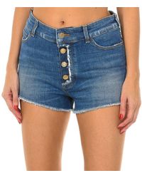 Armani - Denim-Shorts Mit Ausgefranstem Saum Für Frauen C5J17 - Lyst