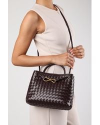 Where's That From - Wheres 'Luna' Woven Leather Tote Bag With Detail - Lyst