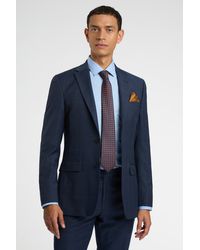 Racing Green - Regular Fit Tan Windowpane Jacket - Lyst