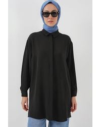 Bigdart - Oversized Long Sleeve Button-Up Blouse With Shirt Collar - Lyst